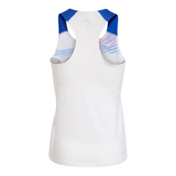 Camiseta Joma Tirantes Élite X Blanco/Azul Royal Mujer