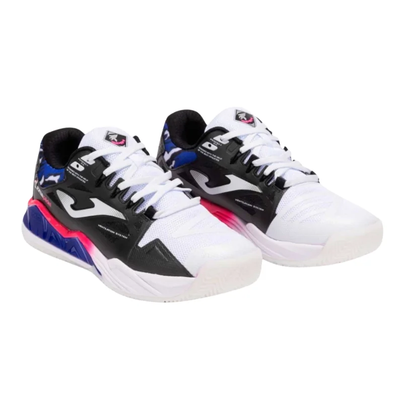Zapatillas Joma Spin Men 2531 Negro Blanco Rosa - Imagen 2