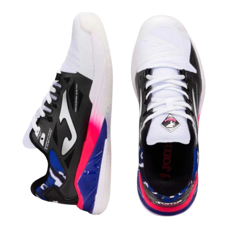 Zapatillas Joma Spin Men 2531 Negro Blanco Rosa - Imagen 4