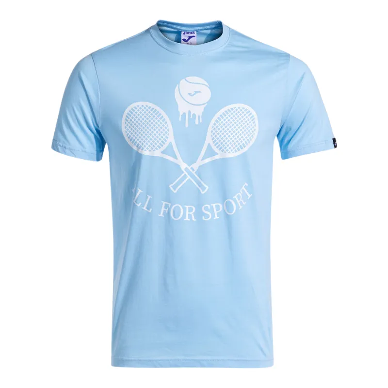 Camiseta Casual Joma Celeste Blanco - Imagen 2