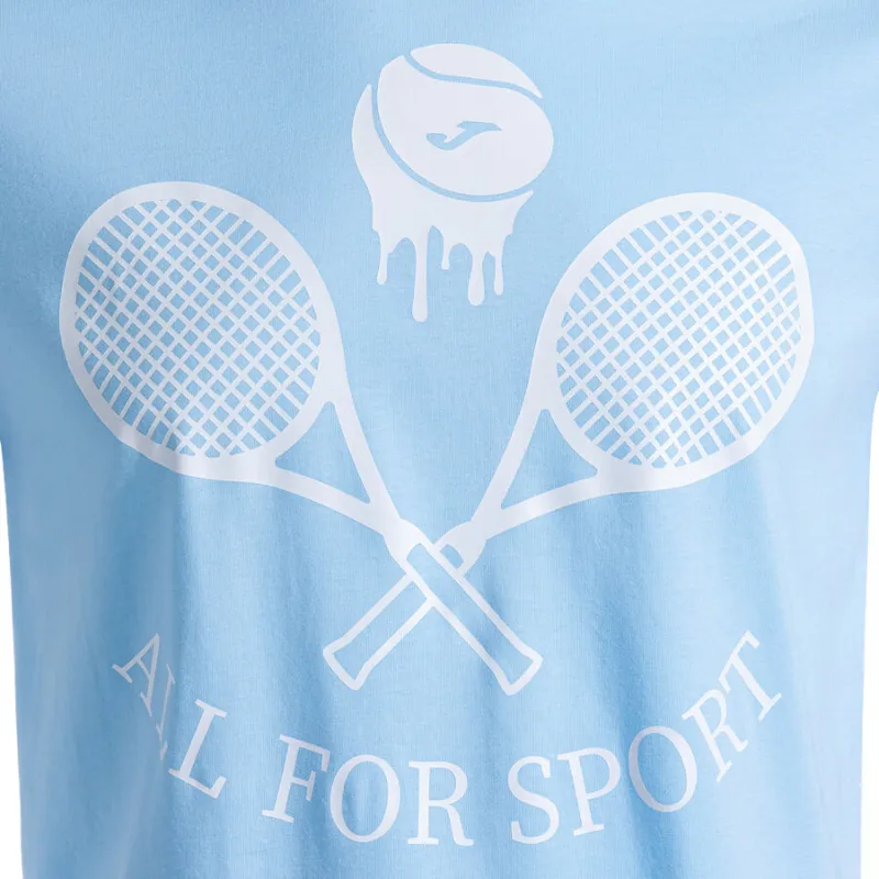 Camiseta Casual Joma Celeste Blanco - Imagen 4