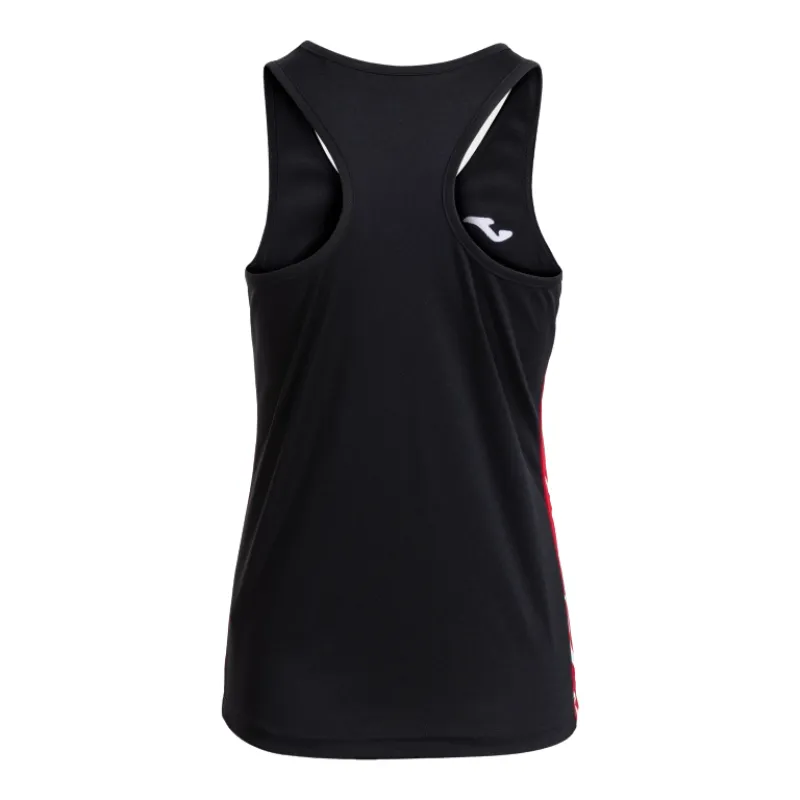 Camiseta Tirantes Joma Olimpiada Negro Rojo Mujer - Imagen 2
