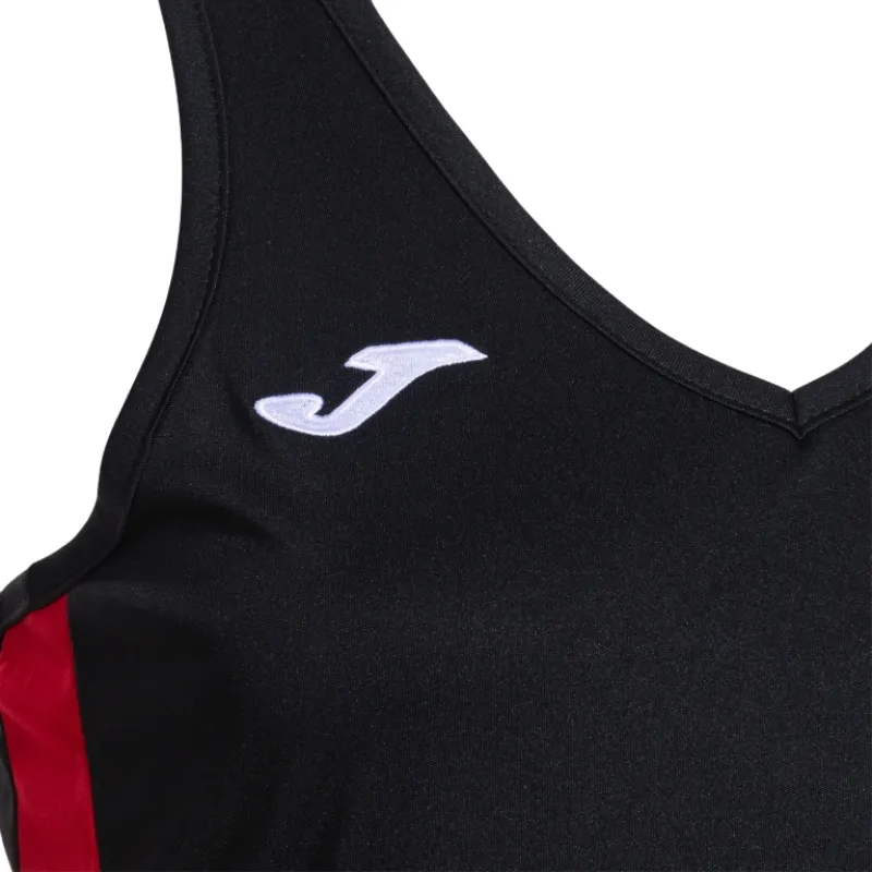 Camiseta Tirantes Joma Olimpiada Negro Rojo Mujer - Imagen 4