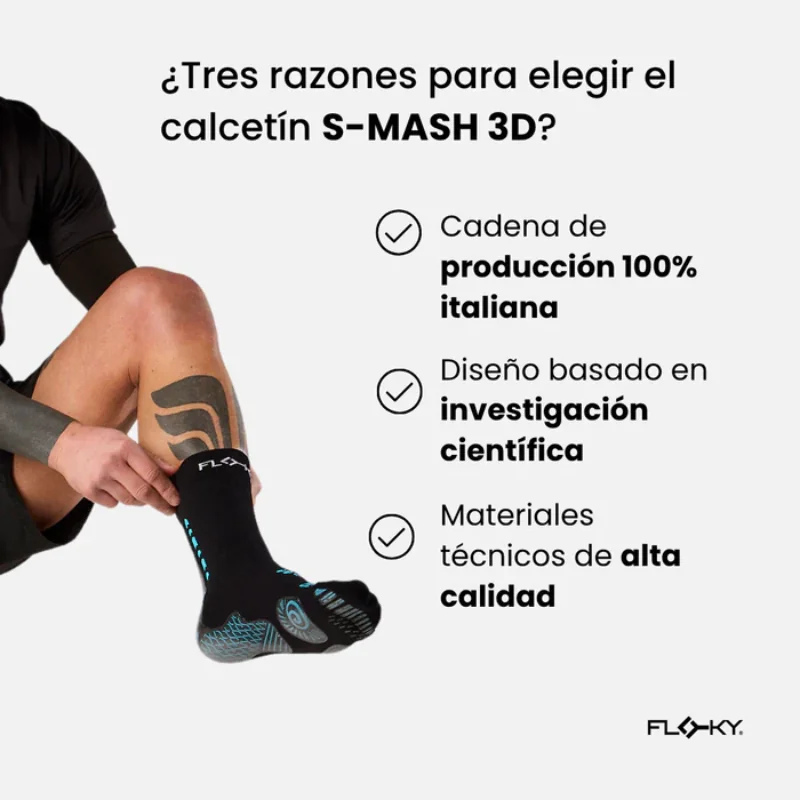 Floky S-Mash Blanco - Calcetín de Compresión - Imagen 5
