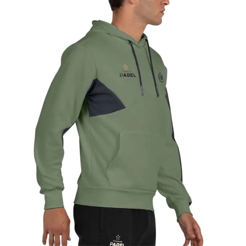 Sudadera con Capucha Bullpadel Premier Pádel Palmiro Kaki - Imagen 3