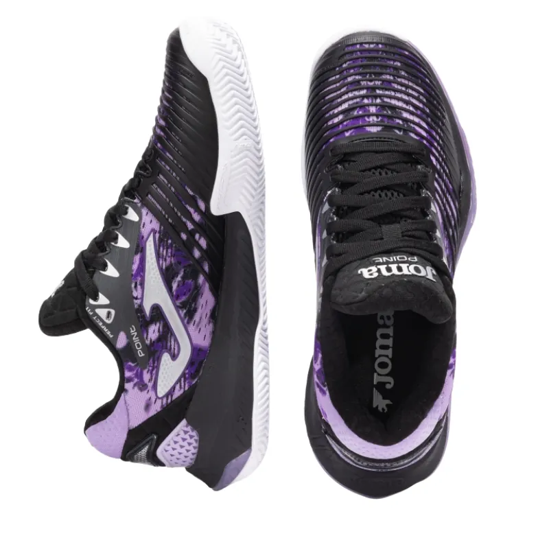 Zapatillas Joma Point Lady 2501 Negro Morado - Imagen 4