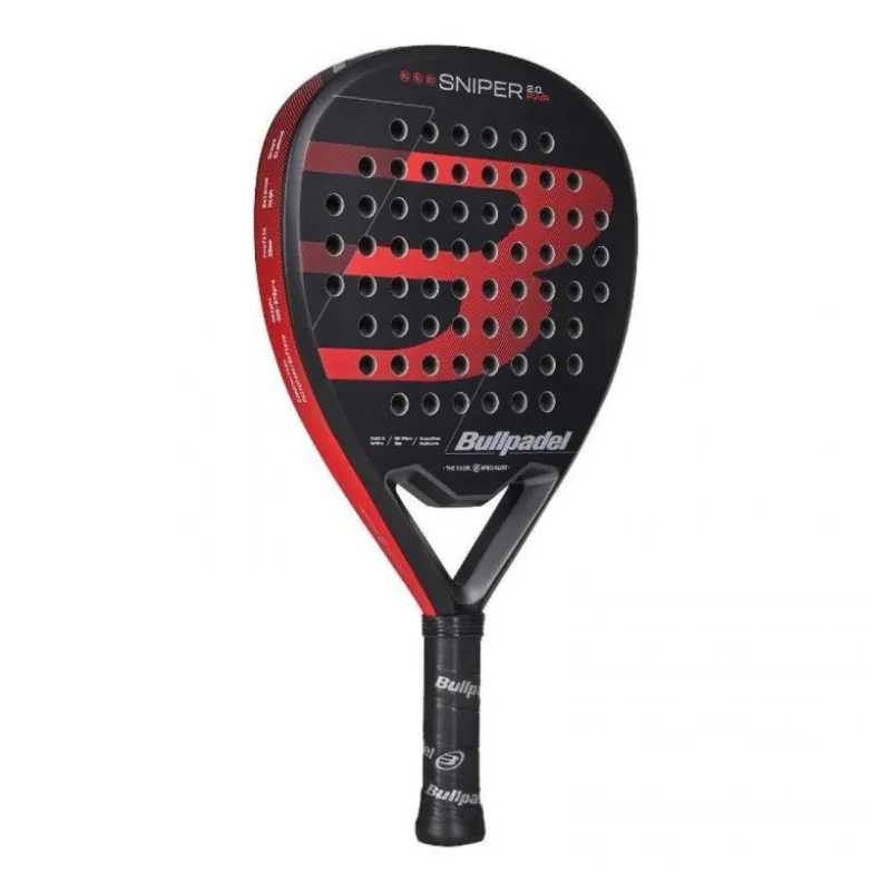 Pala Bullpadel Sniper 2.0 Power Negro Rojo 2026 - Imagen 2