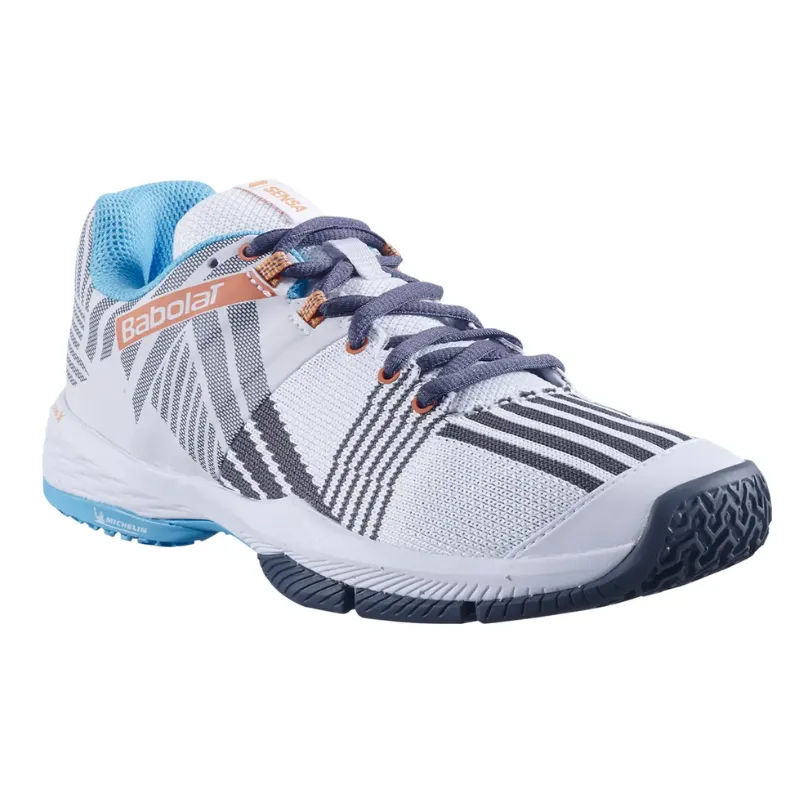 Zapatillas Babolat Sensa Women Blanco Gris Azul - Imagen 3