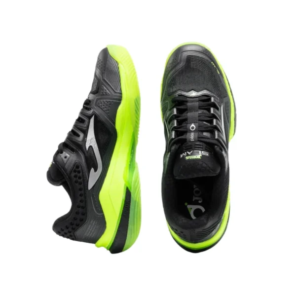 Zapatillas Joma Slam Men 2601 Negro Amarillo Flúor