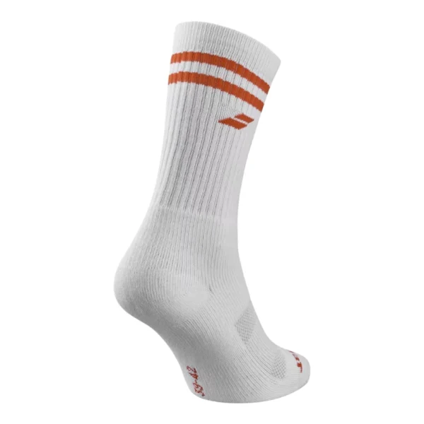 Calcetines Largos Babolat Team Single Blanco Naranja - 1 Par