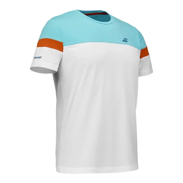 Camiseta Babolat Performance Blanco Azul Claro 2026