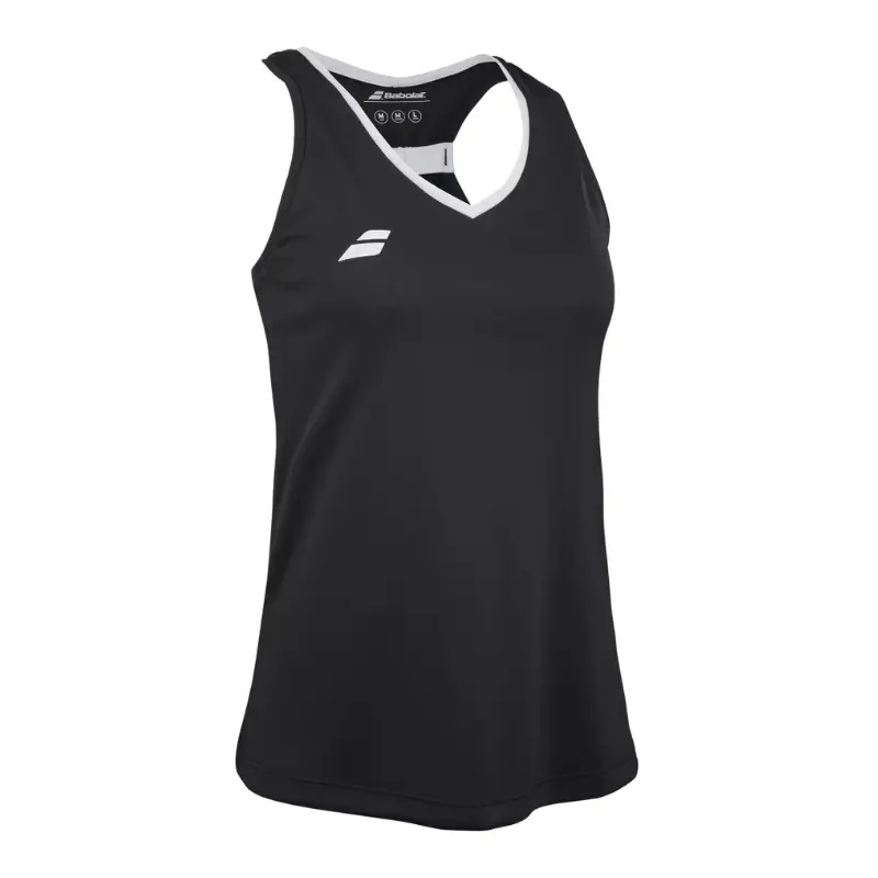 Camiseta Tirantes Babolat Play Tank Top Negro Blanco - Imagen 2