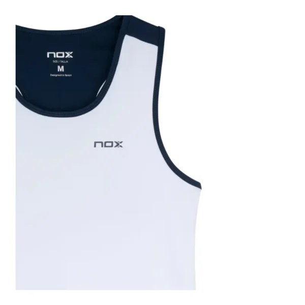 Camiseta Tirantes Mujer Nox Team Blanco Azul Marino 2026