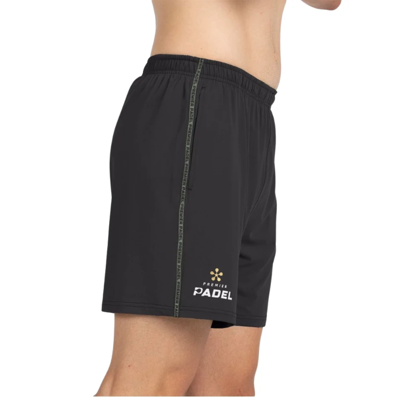 Pantalón Corto Bullpadel Preux Negro Premier Pádel - Imagen 2