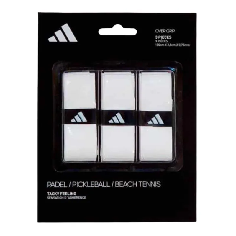 Pack Overgrips Adidas Blancos Perforados - 3 Unidades
