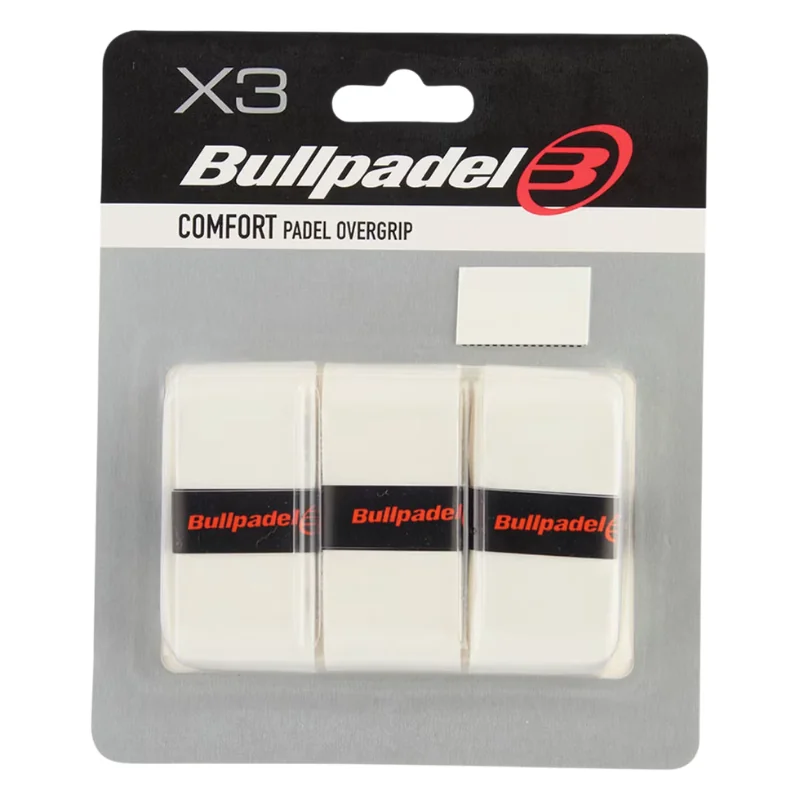 Pack Overgrips Bullpadel Lisos Comfort Blanco - 3 Unidades