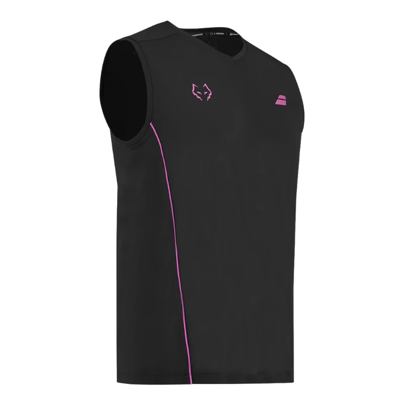 Camiseta Babolat Juan Lebrón Sin Mangas Negro Rosa 2027 - Imagen 2