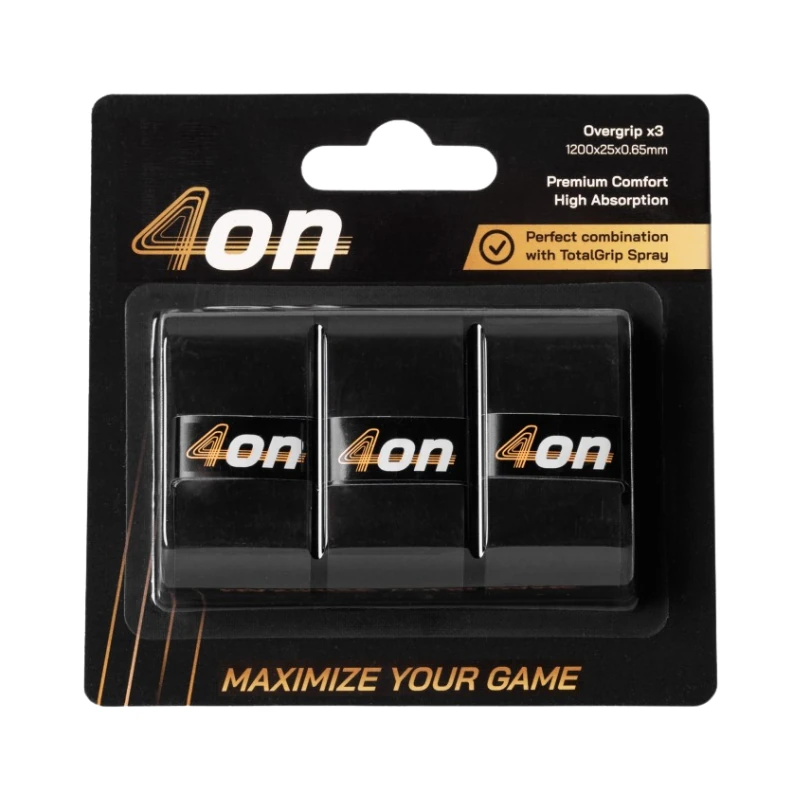 4ON Premium Comfort Overgrip Negro - 3 Unidades